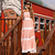 Vestido longo em tecido viscolinho bicolor - Maiara - Tenqte - Loja de Roupas Femininas Online