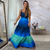Vestido longo alcinhas tecido fluity Degradê - Sandra - comprar online