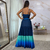 Vestido longo alcinhas tecido fluity Degradê - Sandra na internet