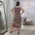 Vestido midi justo no tricô estampado - Amanda na internet