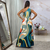 Vestido longo um ombro só com acabamento em fivela - Ameli