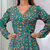 Vestido longo no tecido Viscolycra Manga longa animal print verde - Anna na internet
