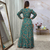Vestido longo no tecido Viscolycra Manga longa animal print verde - Anna - Tenqte - Loja de Roupas Femininas Online