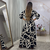 Vestido longo outono/inverno no tecido viscolinho mangas 3/4 - Catarina