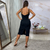 Vestido midi justo canelado justo - Fernanda