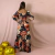 Vestido longo no tecido Mônaco mangas ¾ com elástico estampa floral – Fran na internet