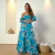 Vestido Longo Ciganinha Floral em Crepinho – Feminino, Leve e que Não Amarrota – Girassol estampado - loja online