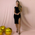 Vestido midi no tecido anarruga com fenda – Mila