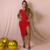 Vestido midi no tecido anarruga com fenda – Mila