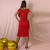 Vestido midi no tecido anarruga com fenda – Mila - comprar online