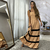 Imagem do Vestido longo alças tecido duna bicolor - Soraia