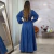 Vestido longo manga longa listrado - Suzy - Tenqte - Loja de Roupas Femininas Online