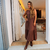 Vestido midi tecido viscolycra cores outono- Zoe - comprar online