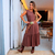 Vestido midi tecido viscolycra cores outono- Zoe - Tenqte - Loja de Roupas Femininas Online