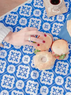 mantel tropical cuadrado índigo 1,40 x 1,40