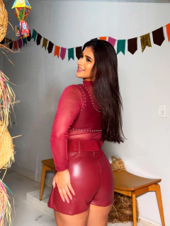 Cropped Wine Ayla na internet