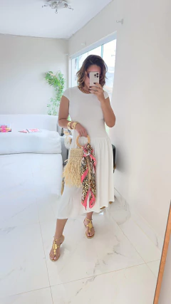 Vestido Longo Off White Mariana - loja online