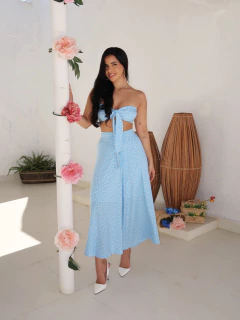 Imagem do Conjunto Cropped Saia Azul Alice