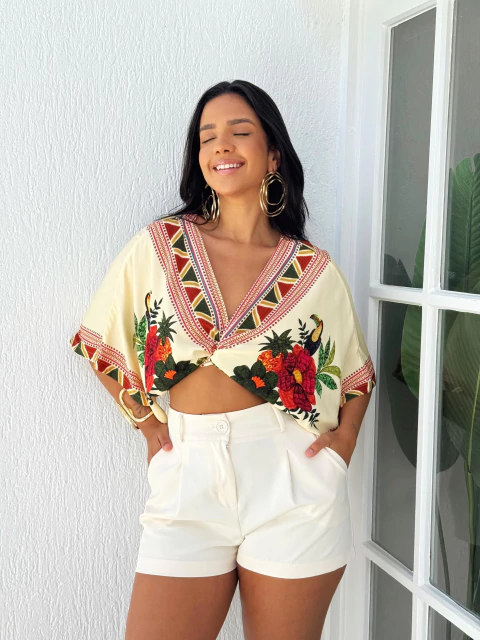 Cropped Amarração Vermelho Maia - comprar online