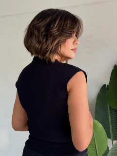 Blusa Tricô Preta Geovanna - Donna Fashionista - AmoDF