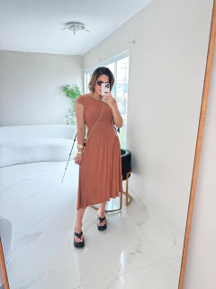 Vestido Longo Marrom Mariana - Donna Fashionista - AmoDF