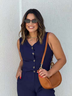 Conjunto Calça Colete Azul Olívia - loja online