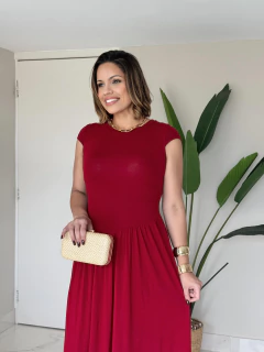Vestido Longo Vermelho Mariana na internet