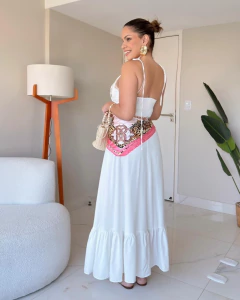 Vestido Longo com Amarração Branco Tiana na internet