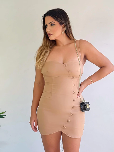 Vestido Botões Marrom Yas - comprar online