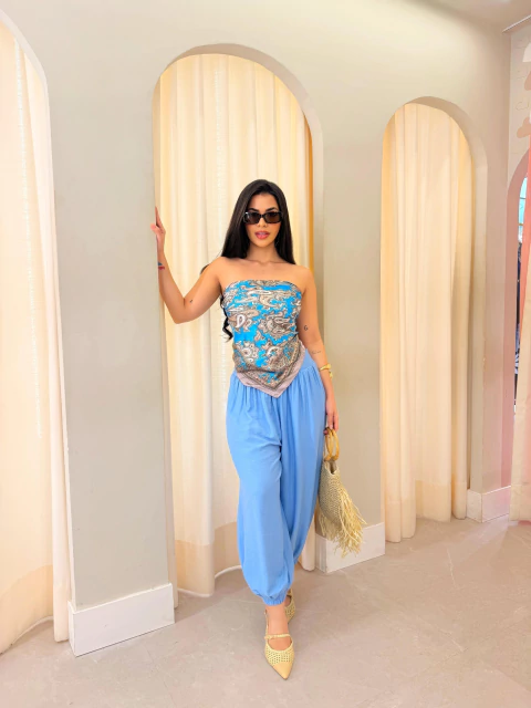 Calça Aladim Azul Aurora - comprar online