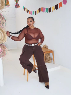 Calça Cargo Marrom Jessi