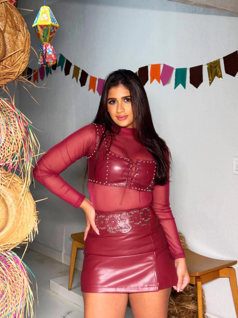 Cropped Wine Ayla - comprar online