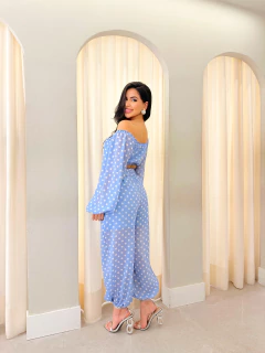 Calça Aladin Azul Poá na internet