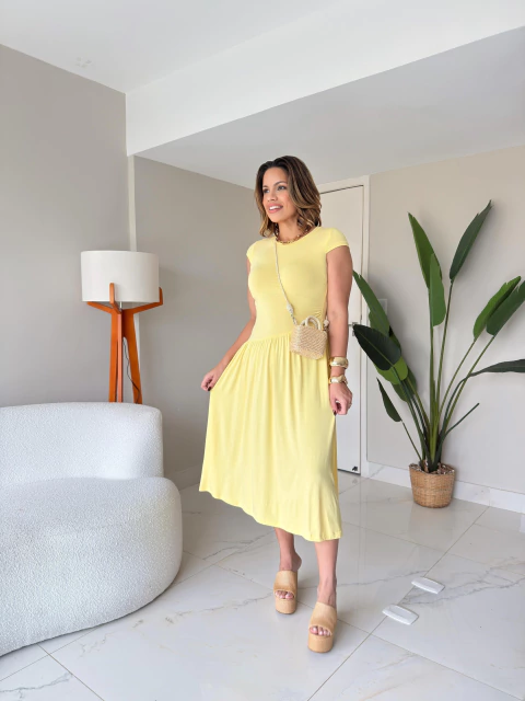Vestido Longo Amarelo Mariana - comprar online