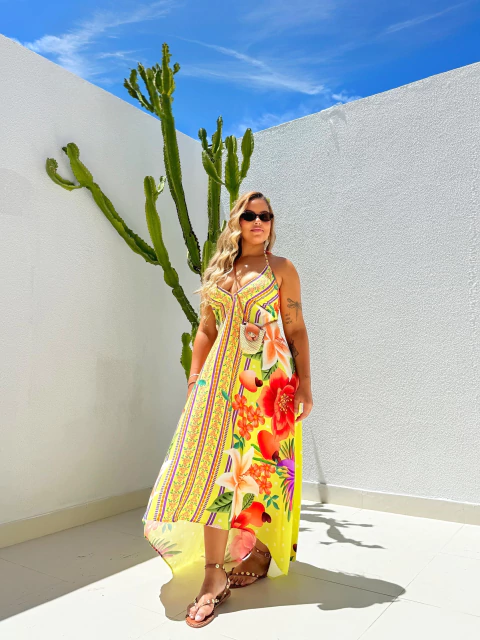 Vestido Longo Verde Tati - comprar online