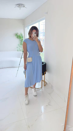 Vestido Longo Azul Mariana na internet