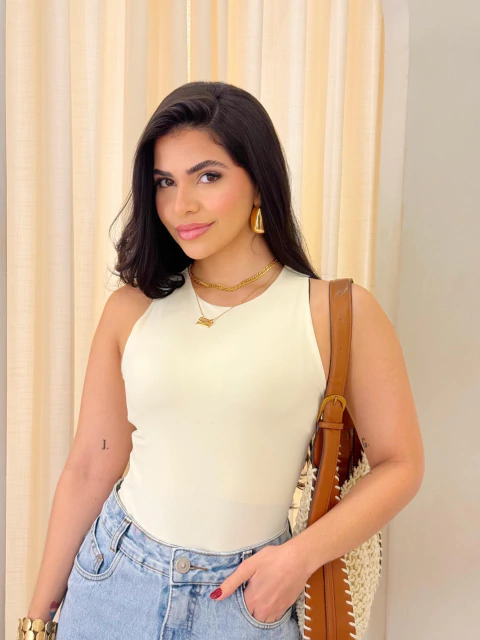 Body Off White Zara - comprar online