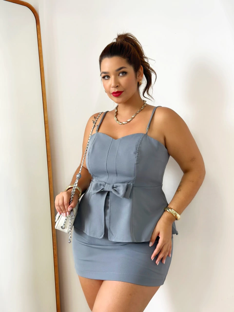 Conjunto Alfaiataria Blusa Shortsaia Raissa