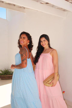 Vestido Poá Azul Alice - loja online