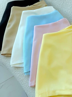 Shortsaia Amarração Branco Caren - Donna Fashionista - AmoDF