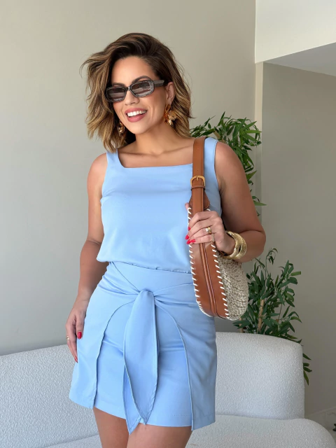 Conjunto Alfaiataria Azul Sara - comprar online