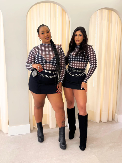 Body Quadriculado Bia - comprar online