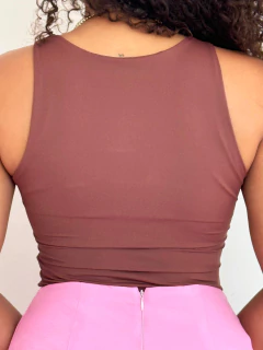 Body Regata Marrom Zara - Donna Fashionista - AmoDF