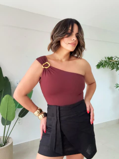 Body Fivela Marrom Geovana - loja online