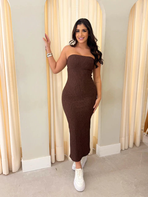 Vestido Canelado Sem Alça Karen - comprar online