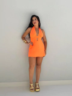 Vestido Frente Única Laranja Luma - comprar online