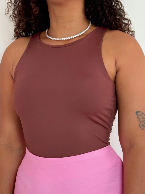 Body Regata Marrom Zara - comprar online