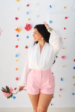 Short Alfaiataria Rosa Catarina - loja online