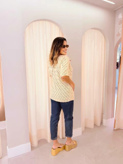 Blusa Tricô Off White Julia na internet