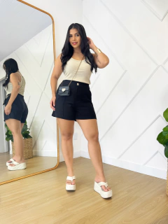 Short Alfaiataria Preto Alice - comprar online